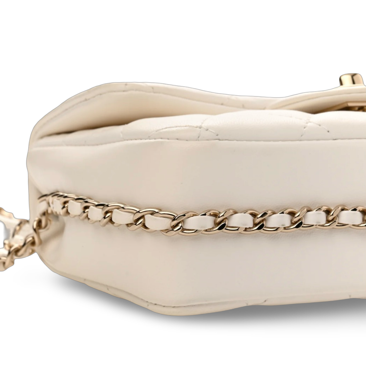 Chanel Quilted Lambskin Mini My Precious Flap - GHW / White