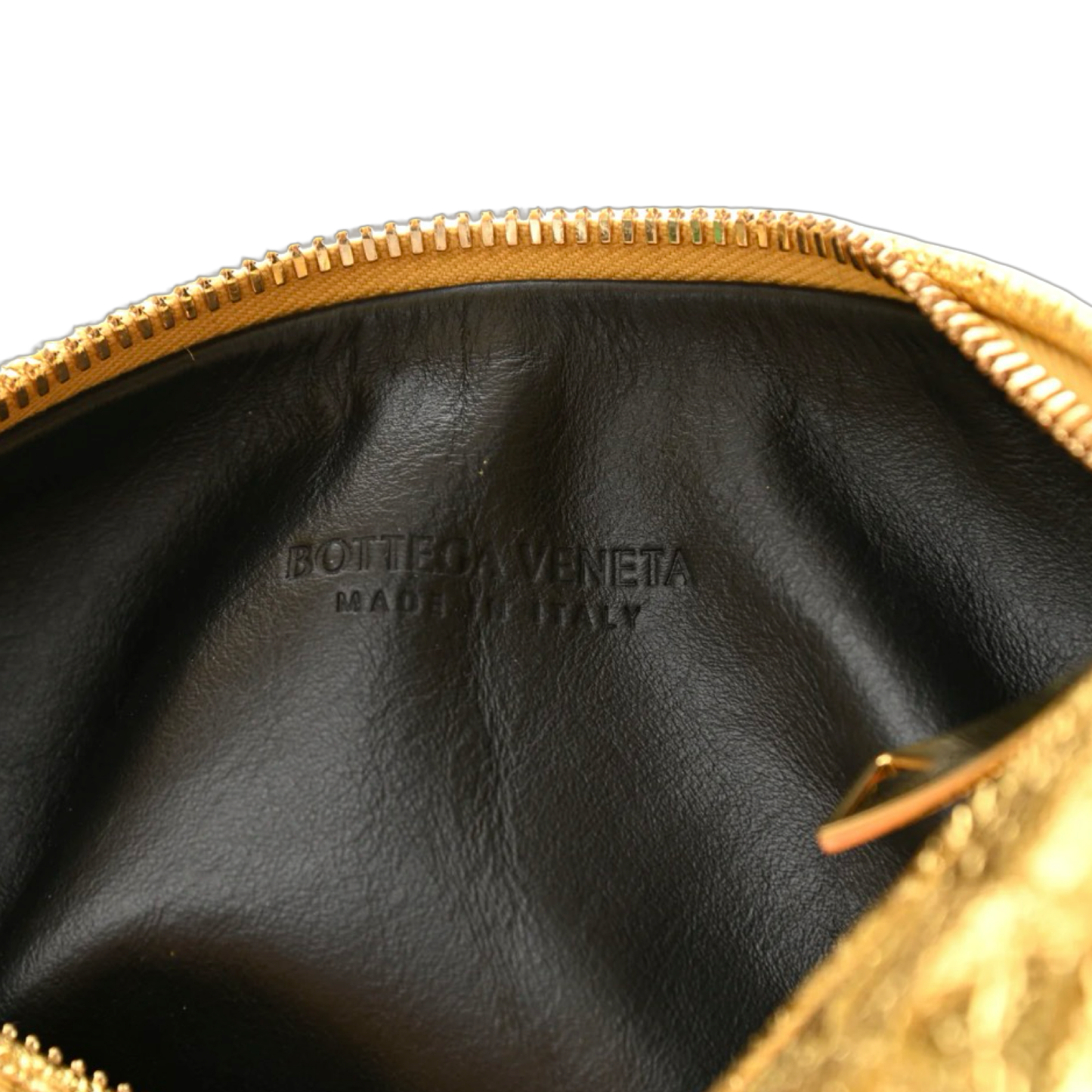Bottega Veneta Metallic Nappa Intrecciato Mini Jodie - Gold