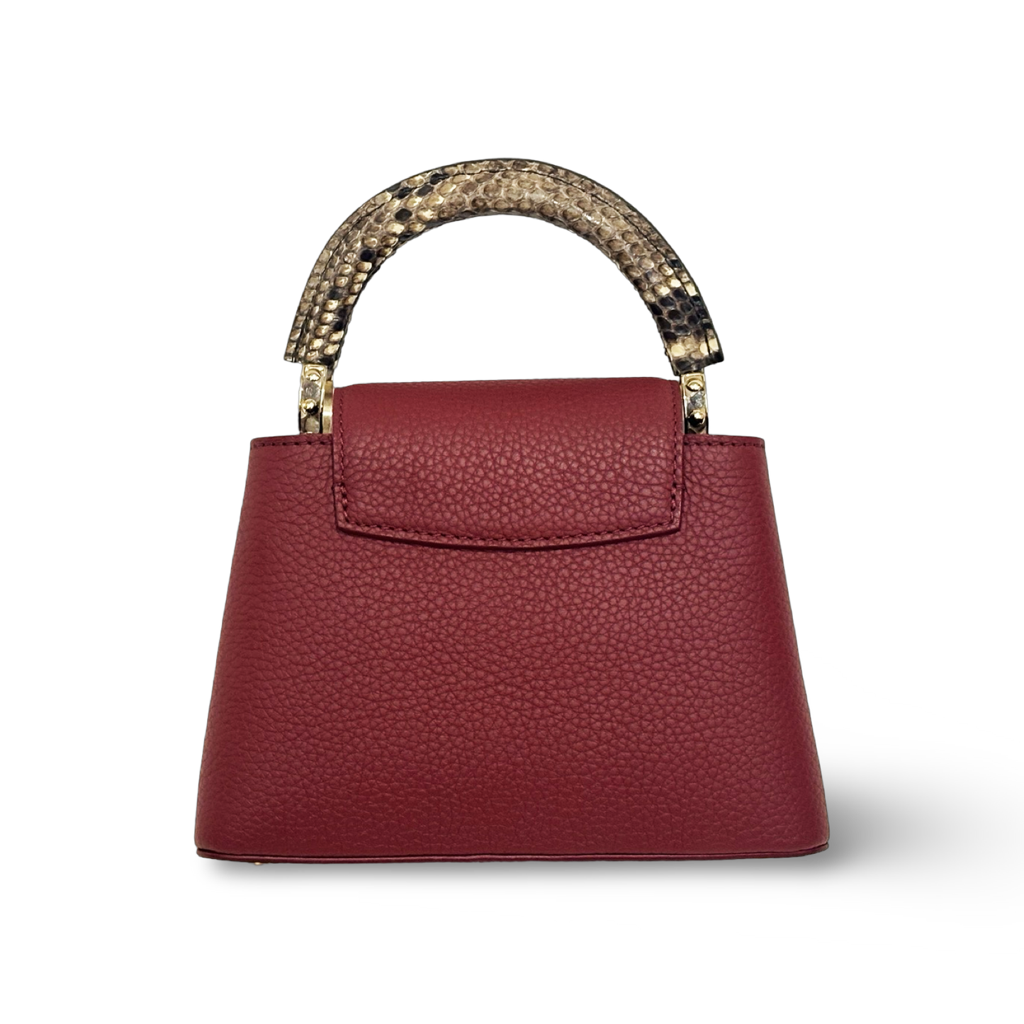 Louis Vuitton Mini Capucines with Python Handle Burgundy