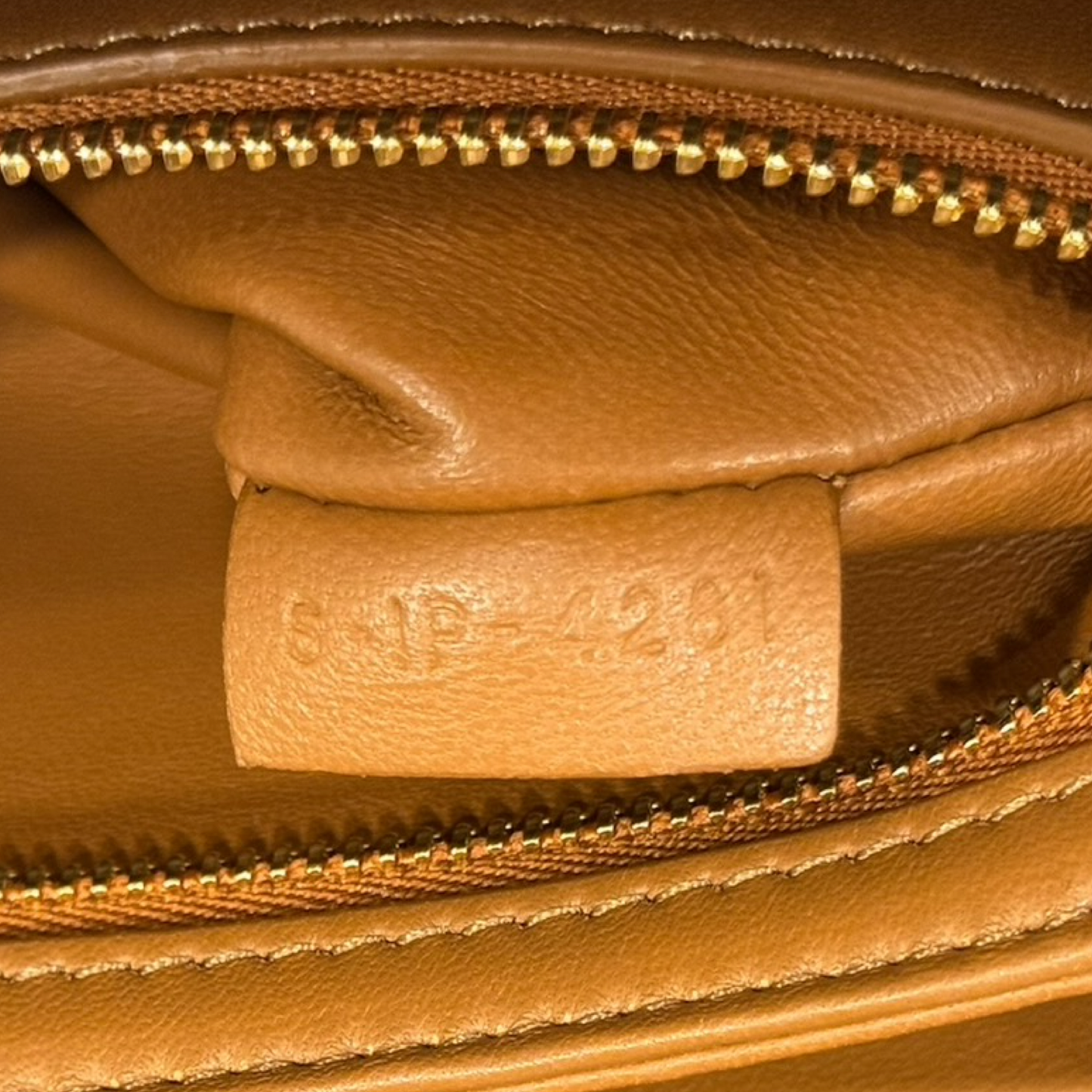 Celine Calfskin Classique Teen Triomphe Bag - GHW / Brown