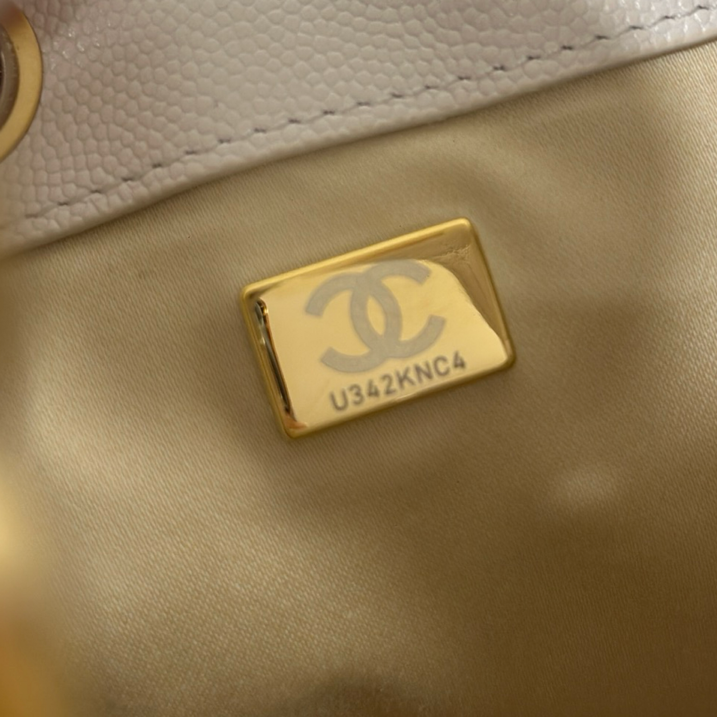 Chanel Quilted Caviar Small 25 Bag - GHW / Cream White