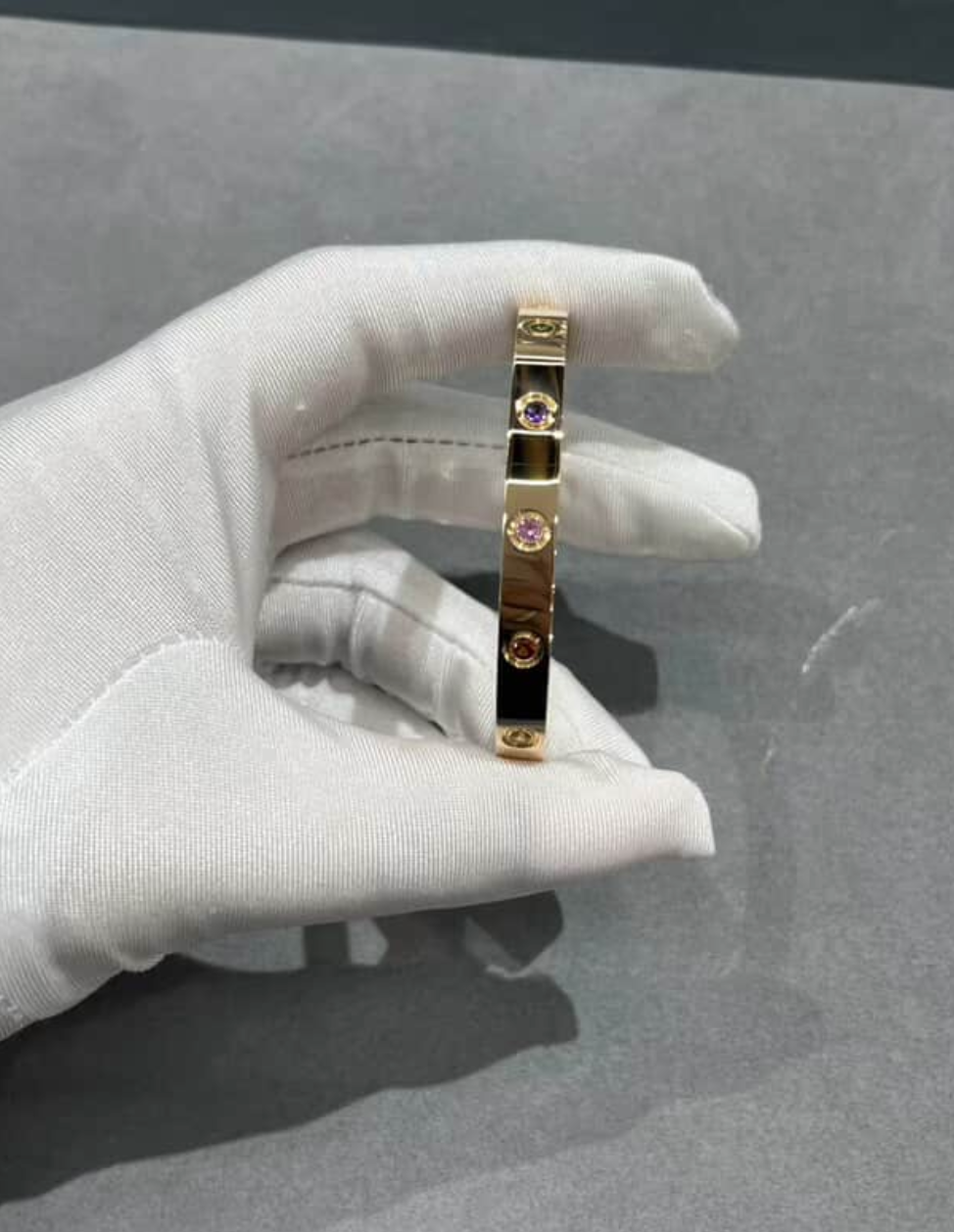 Cartier Love Bracelet 17 - Yellow Gold / Rainbow