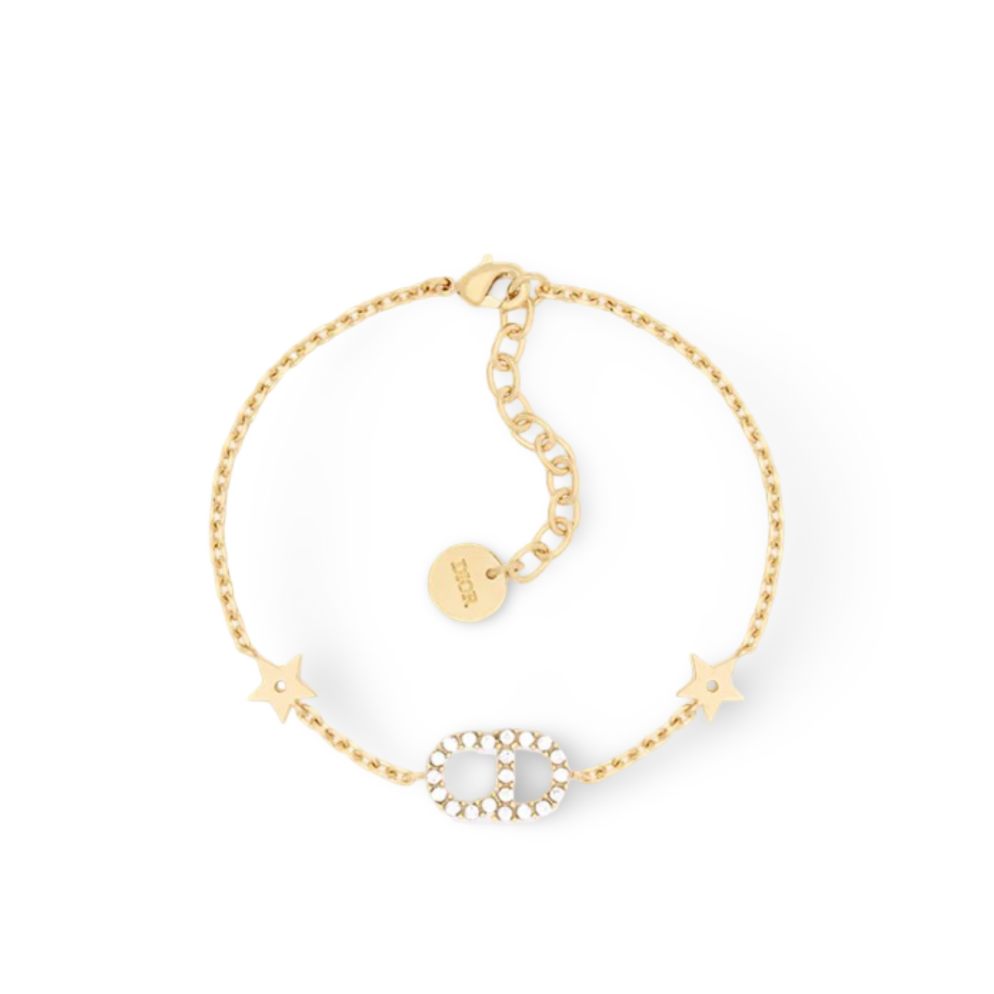 Dior Clair D Lune Bracelet - Gold Finish Metal / White Crystals