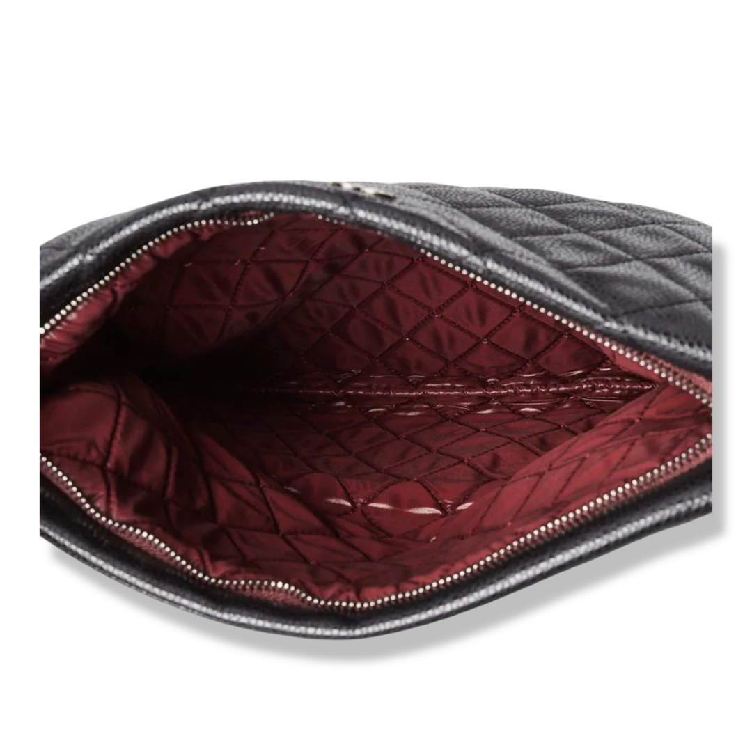 Chanel Quilted Caviar CC Beauty Clutch - GHW / Black