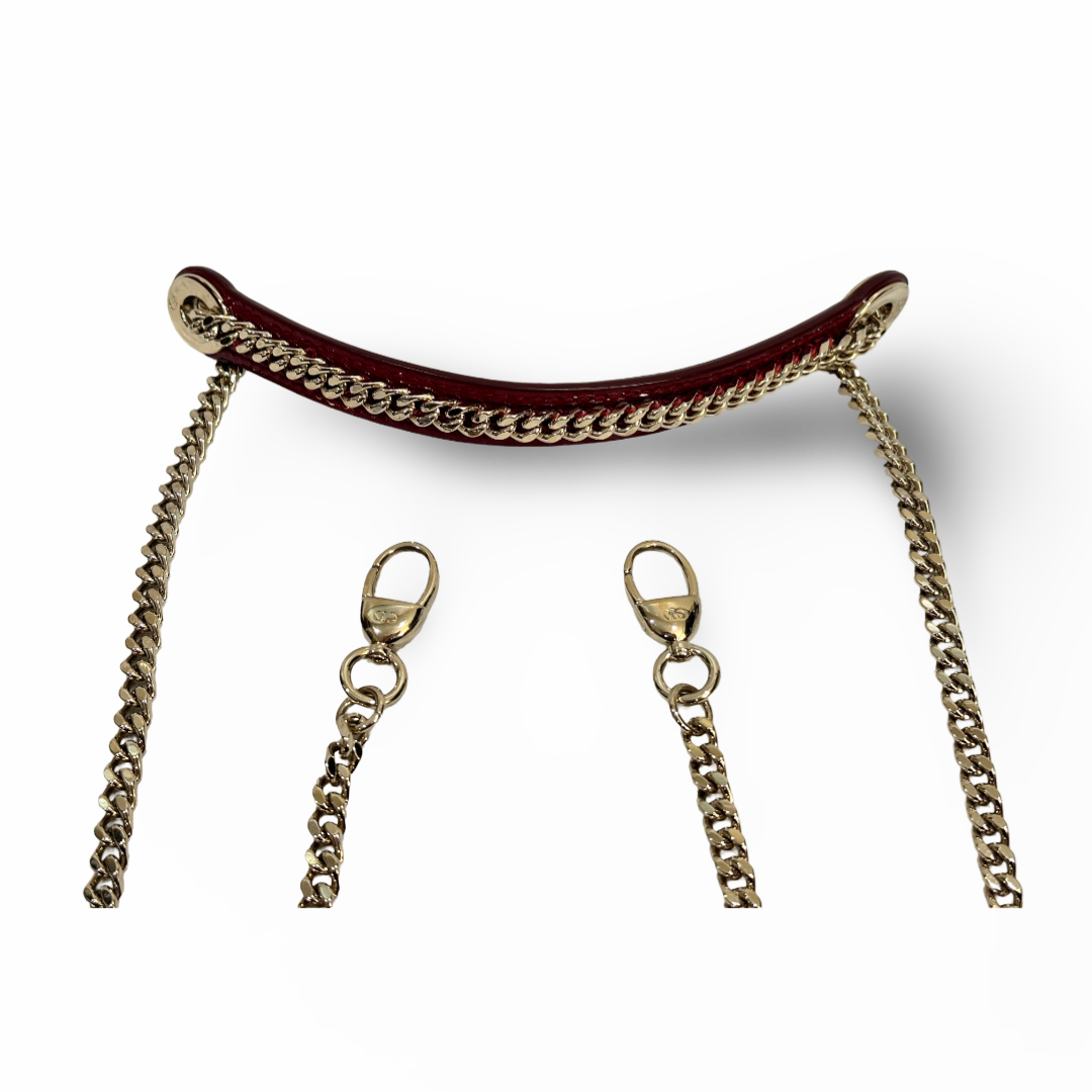 Dior Cannage Patent Mini Lady Bag Red