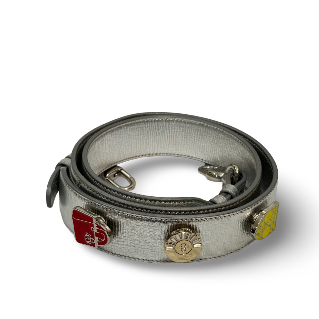 Dior Calfskin Cannage Small My ABCDior Lady Dior Bag Silver