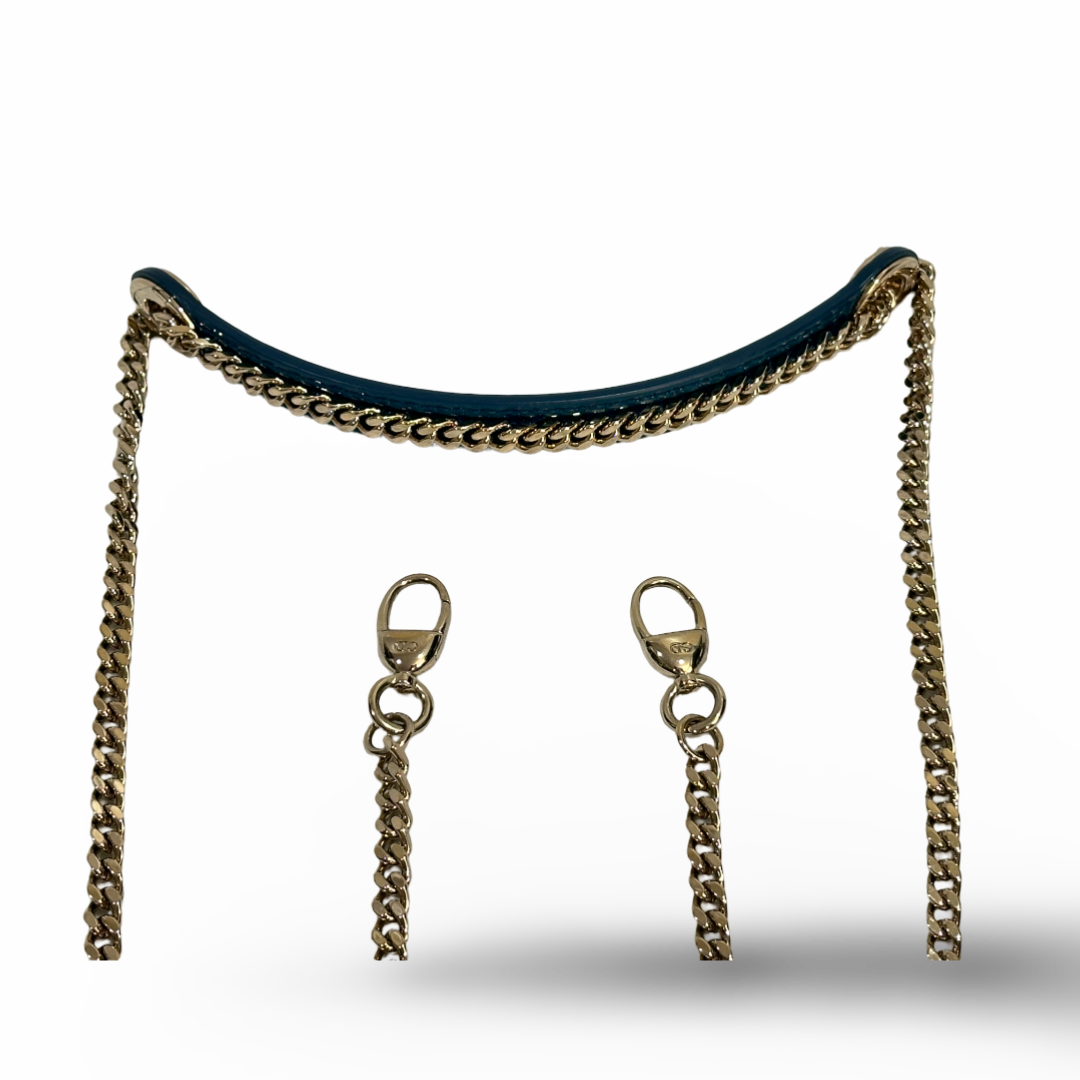 Dior Cannage Patent Mini Lady Bag Peacock Blue