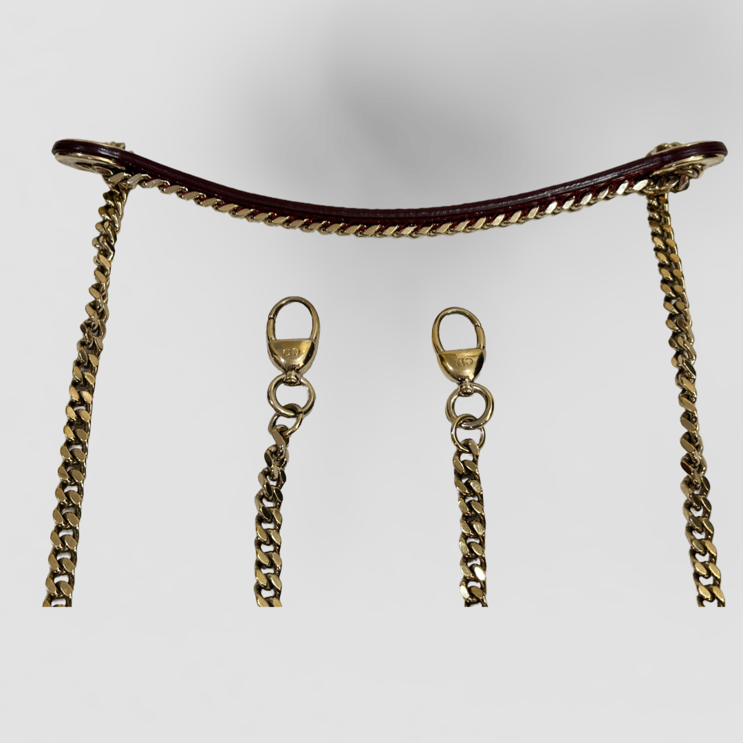 Dior Cannage Patent Mini Lady Bag Red