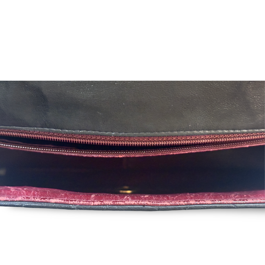 Chanel Vintage Lambskin Quilted Big Logo Jumbo Single Flap Black