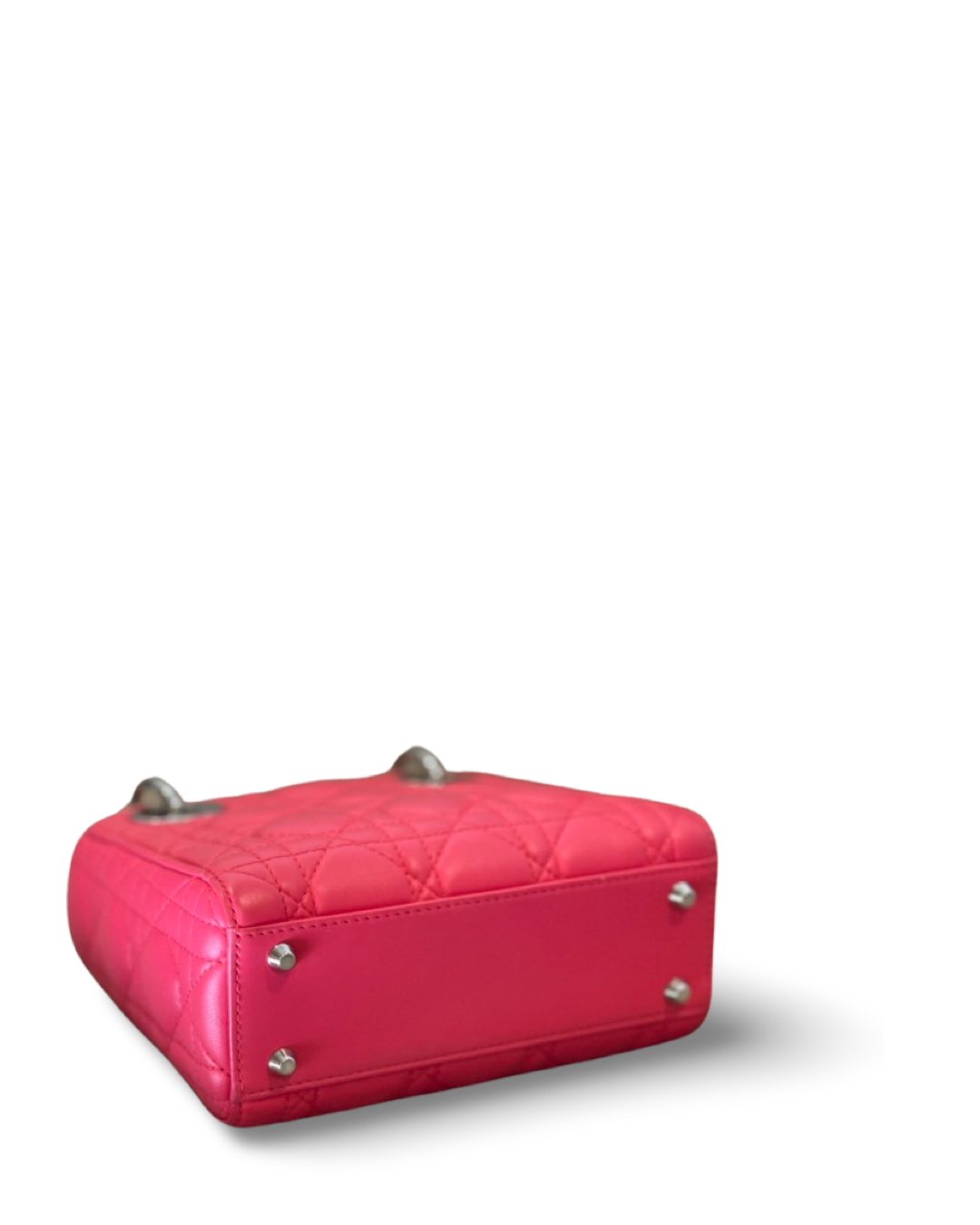 Dior Cannage Lambskin Mini Lady Peach Pink Bag