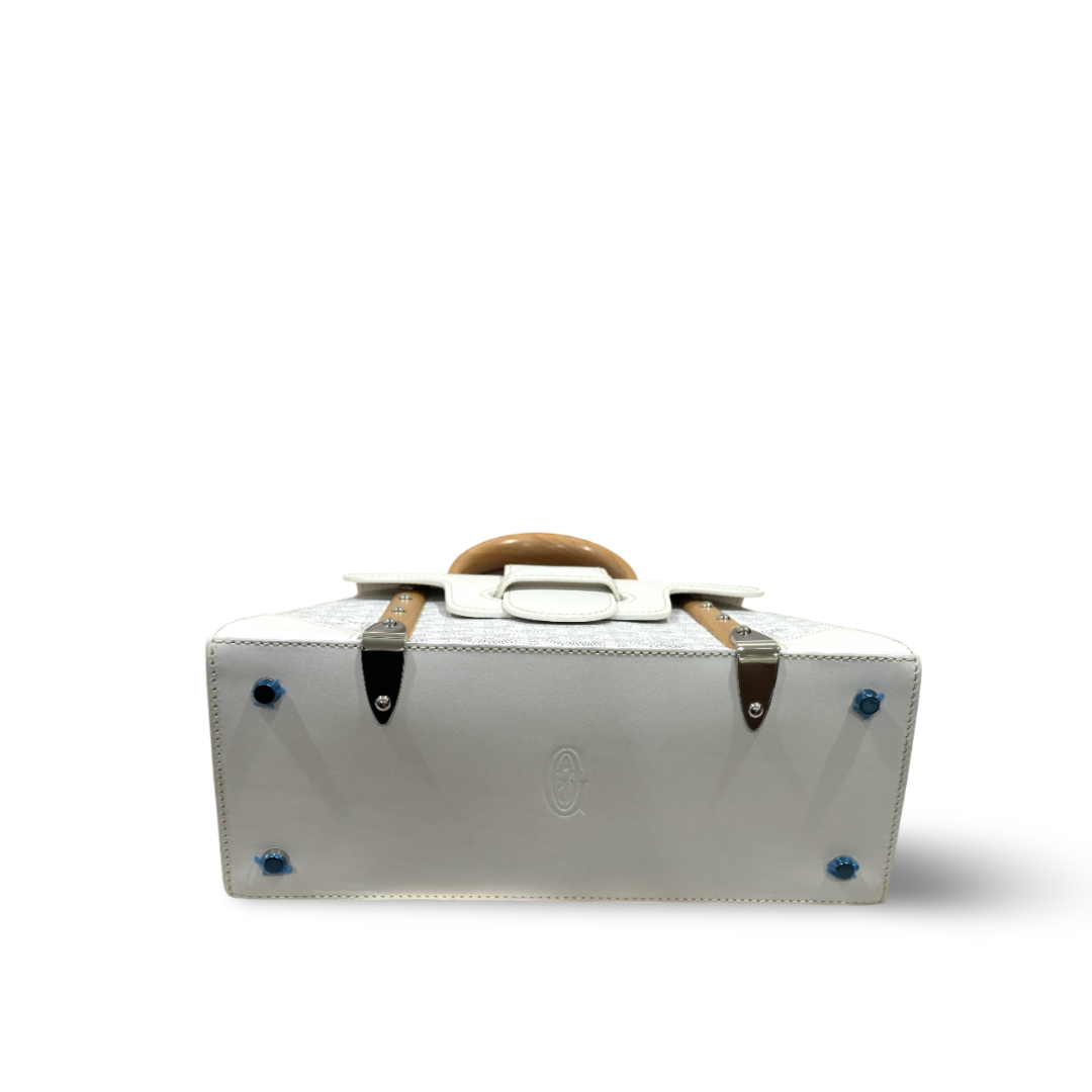 Goyard Goyardine Canvas Saigon PM White Bag
