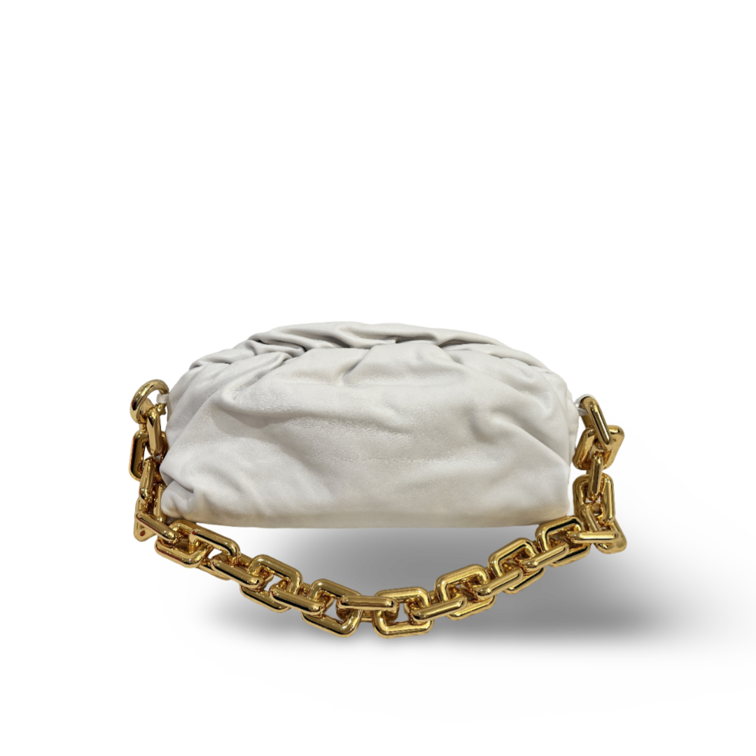 Bottege Vendetta Calfskin White The Pouch