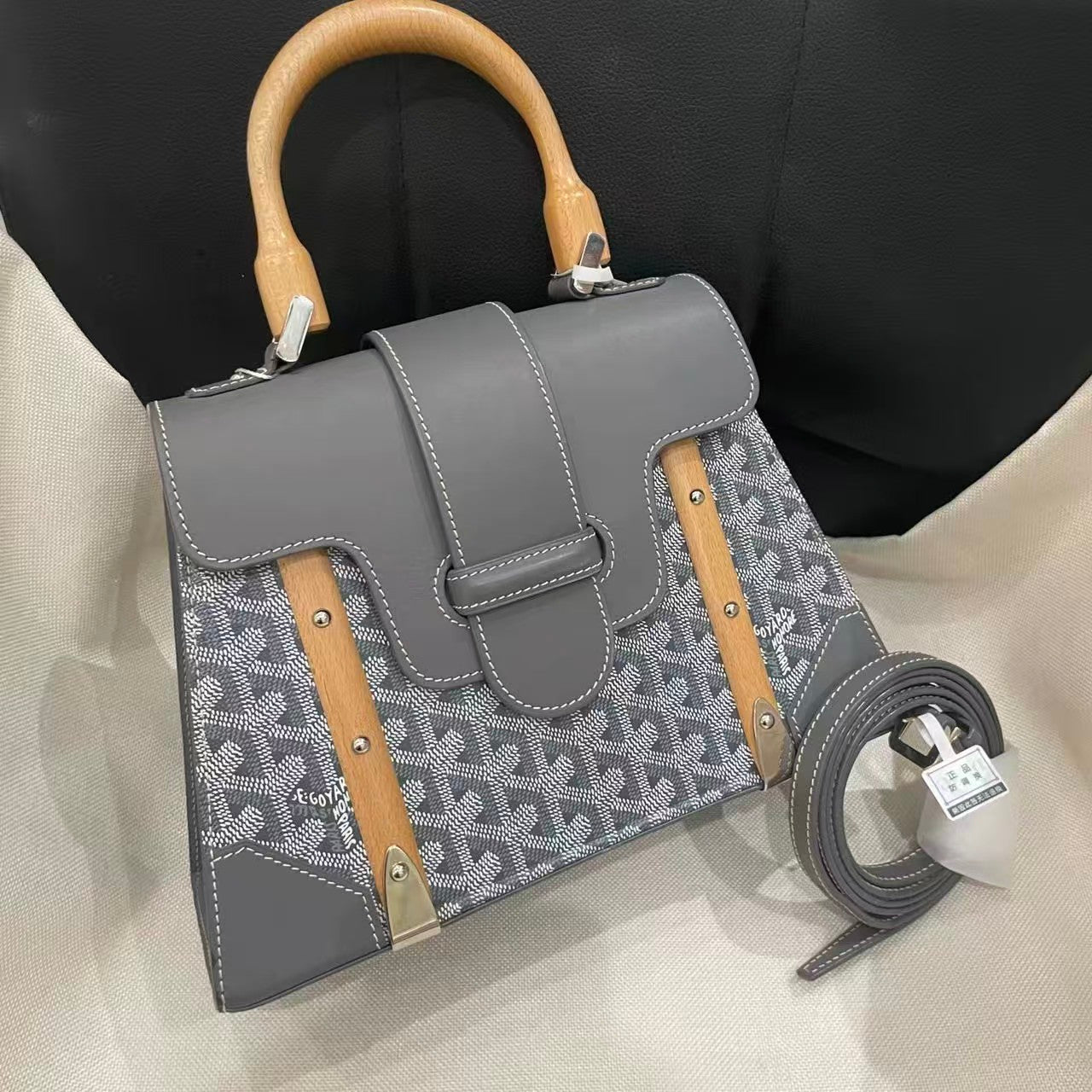 Goyard Goyardine Saigon PM Bag - SHW/ Grey