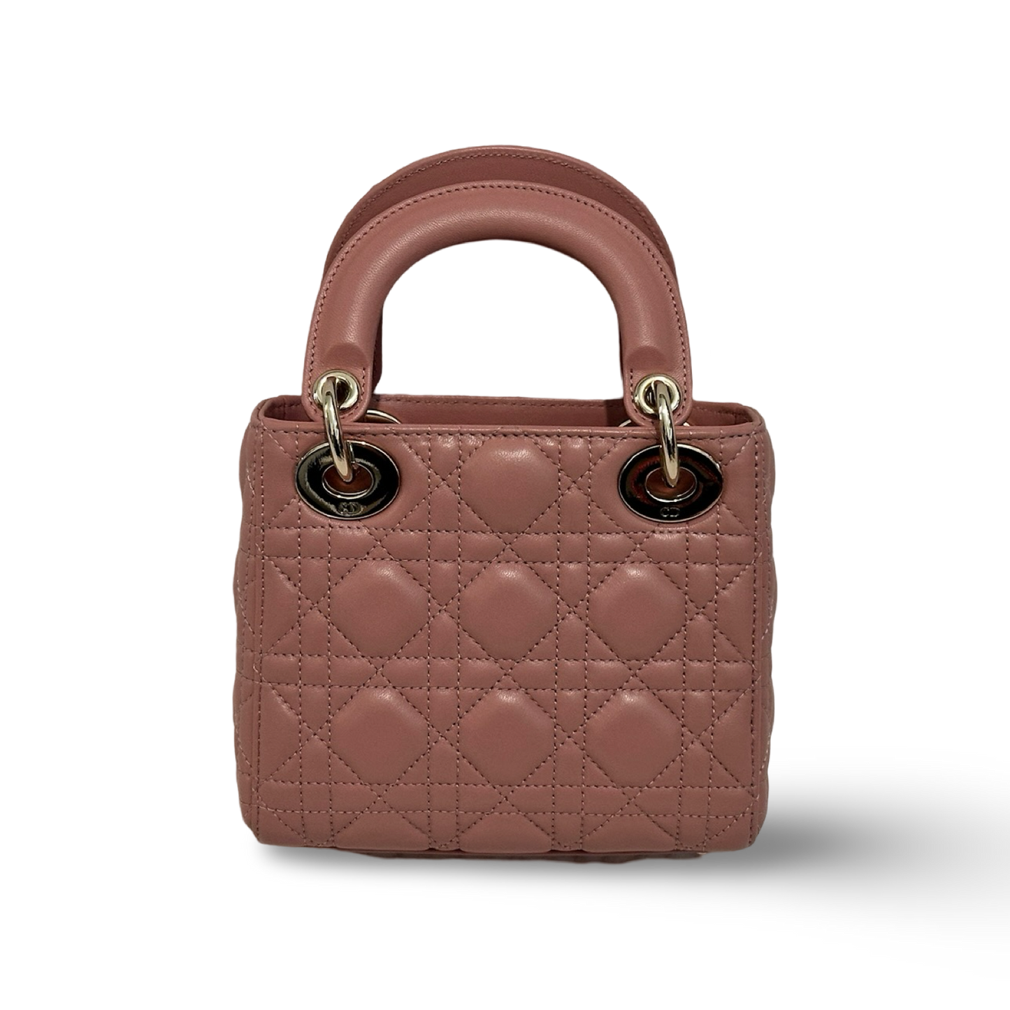 Dior Classic Lambskin Mini Lady Dior Bag - GHW / Blush Pink