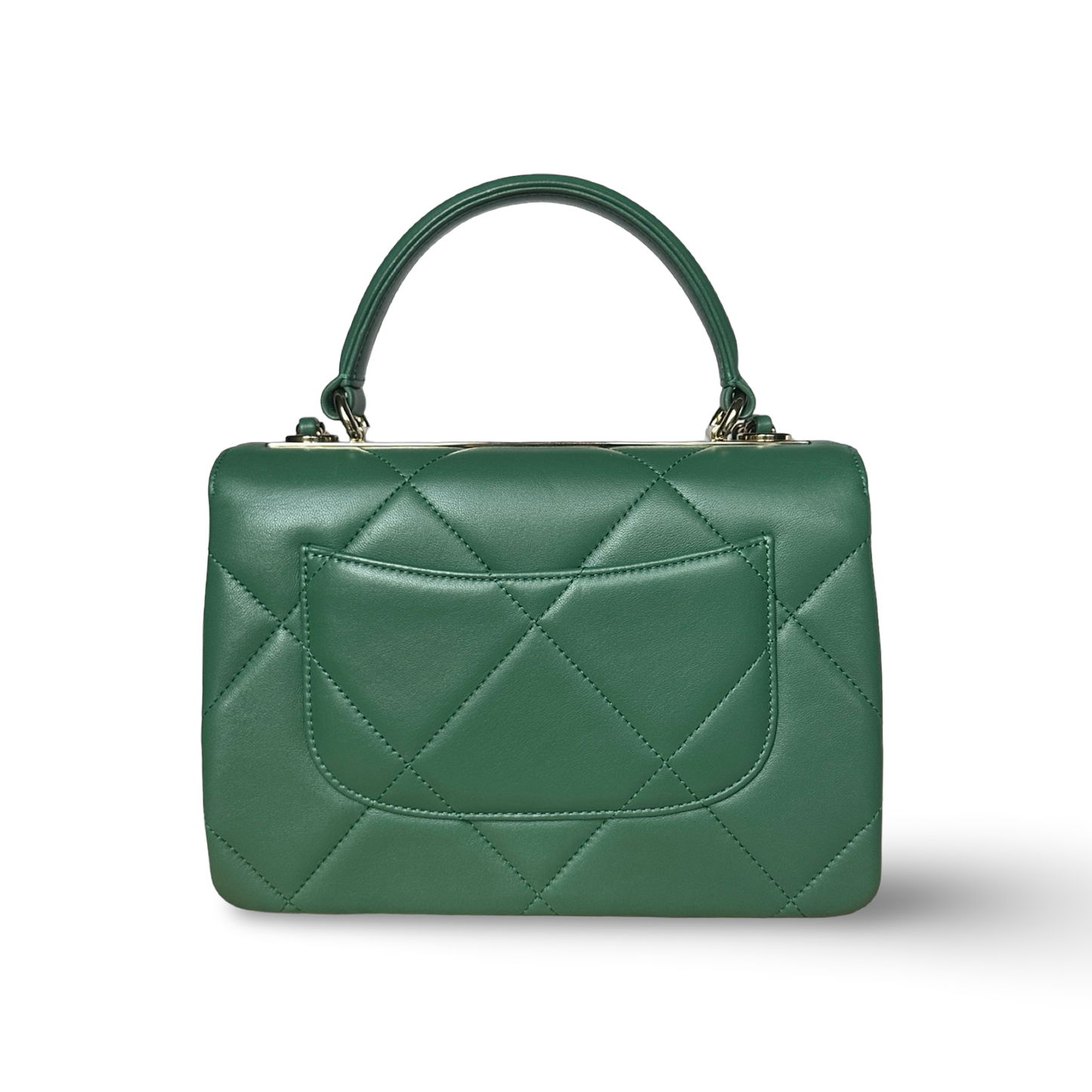 Chanel Classic Lambskin Small Trendy CC Bag - GHW / Green