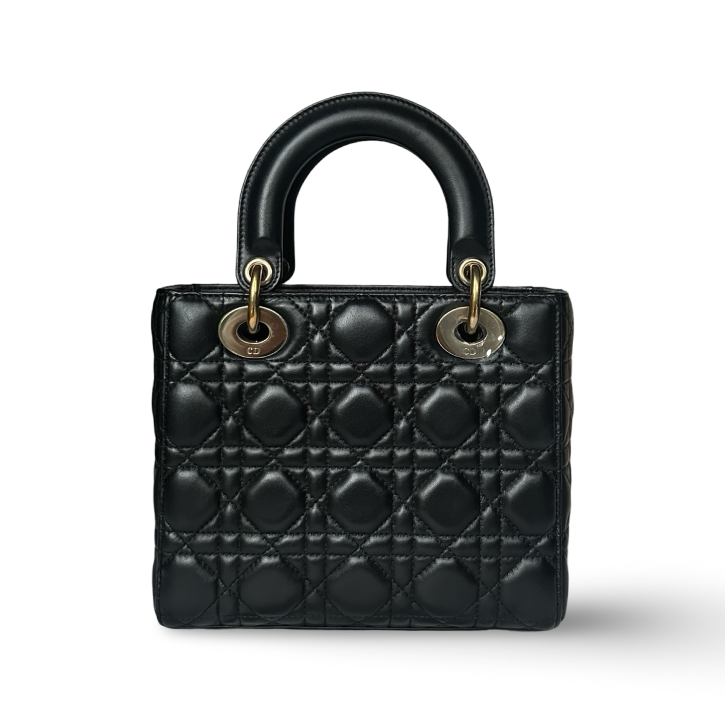 Dior Abc Charms Calfskin Small Lady Bag - GHW / Black