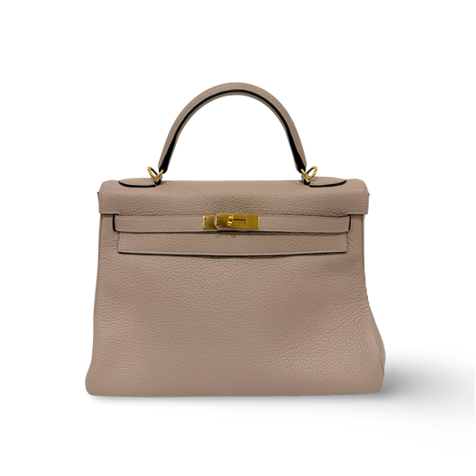 Hermes Togo Kelly 32 -  GHW / Glycine