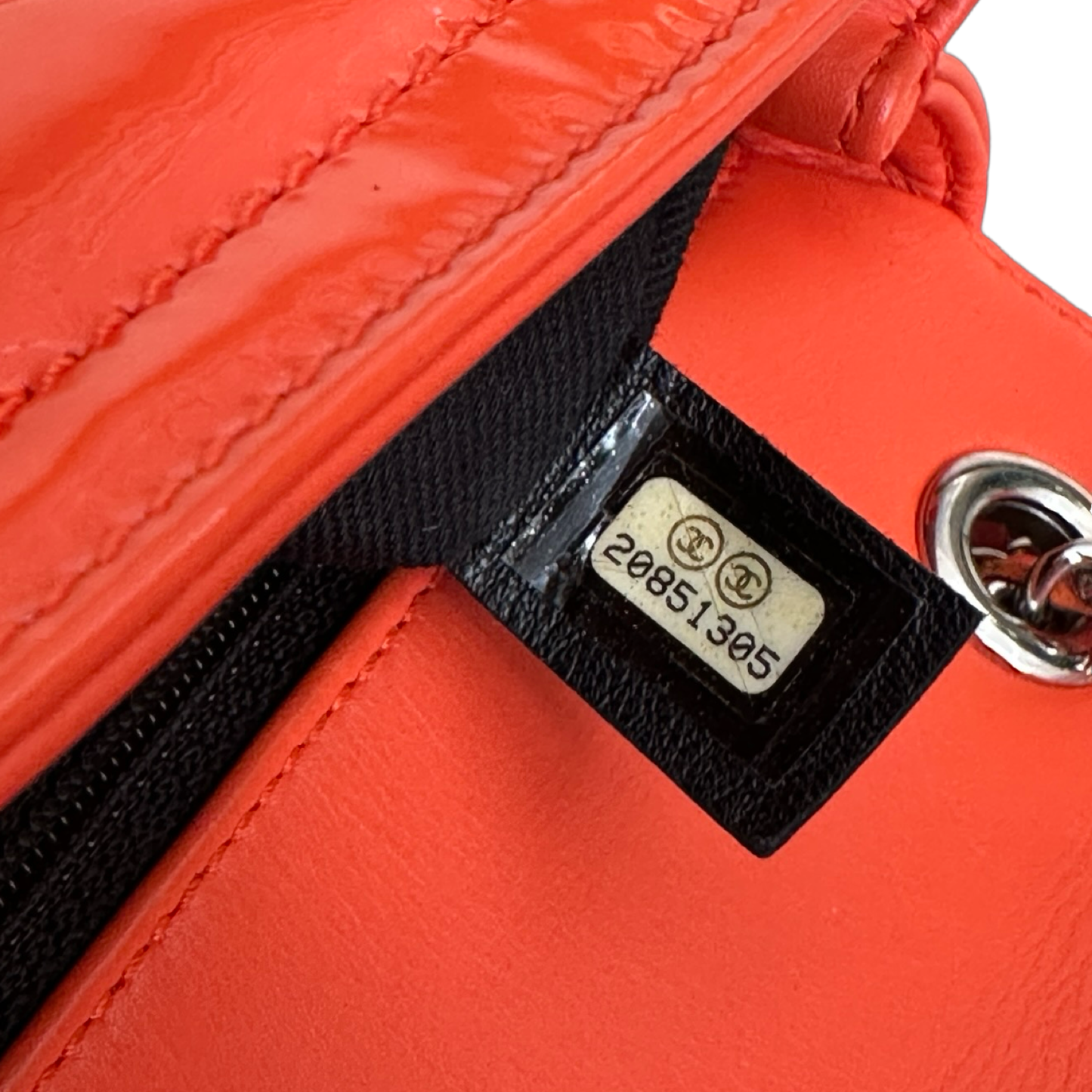 Chanel Classic Patent Small Single Flap - SHW / Orange