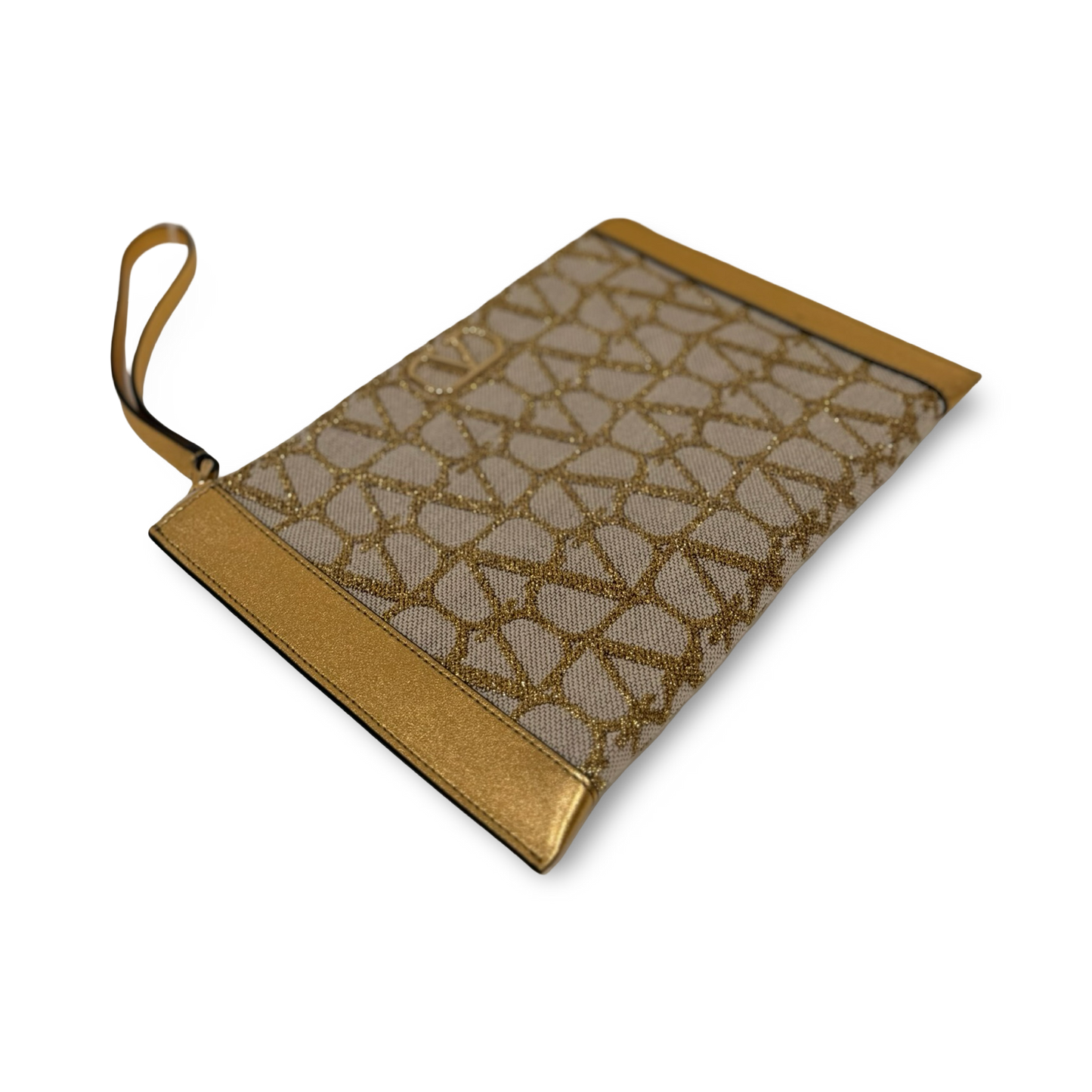 Valentino Logo Clutch - GHW / Gold