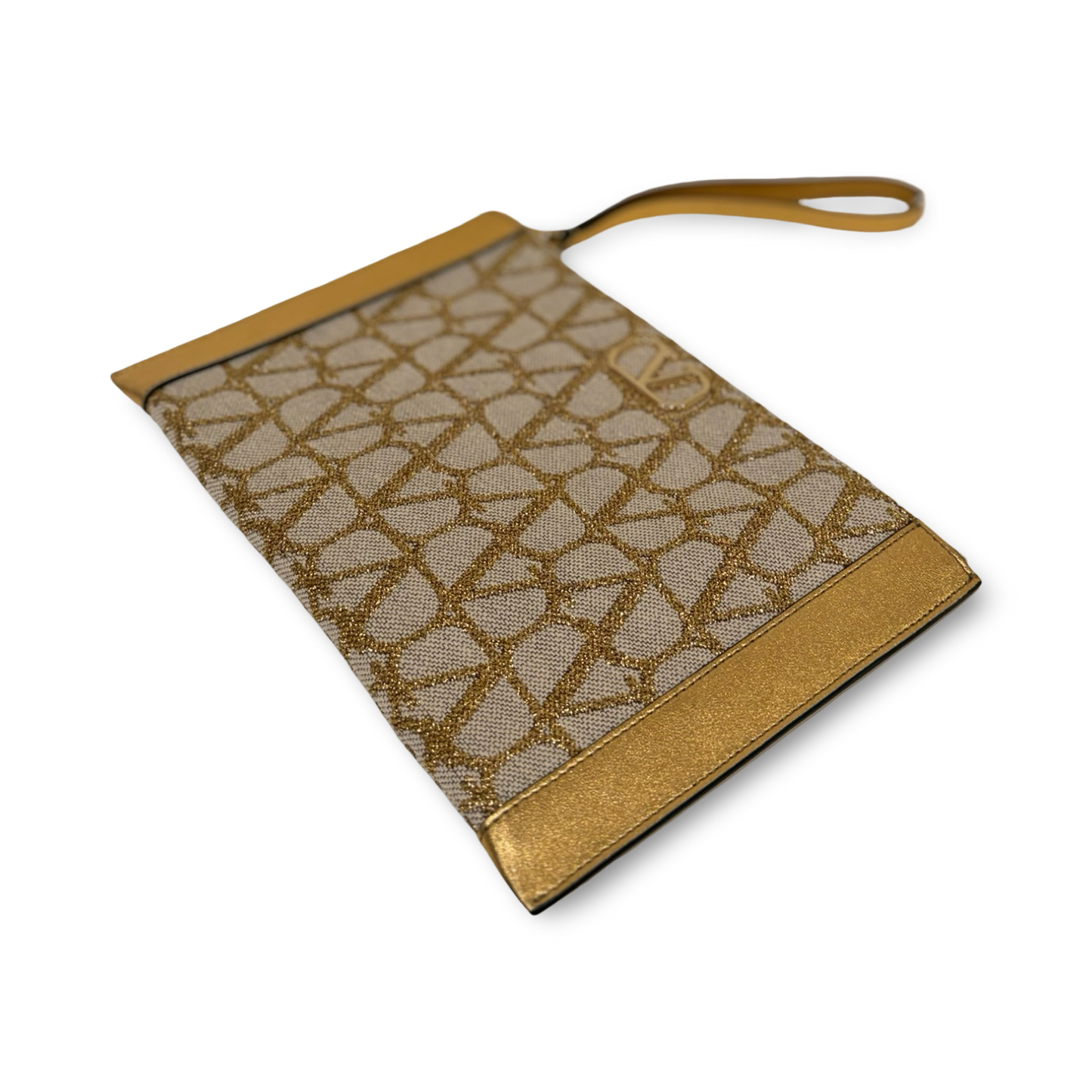 Valentino Logo Clutch - GHW / Gold