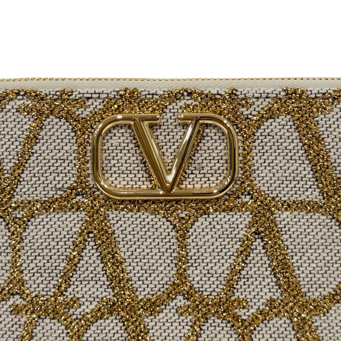 Valentino Logo Clutch - GHW / Gold