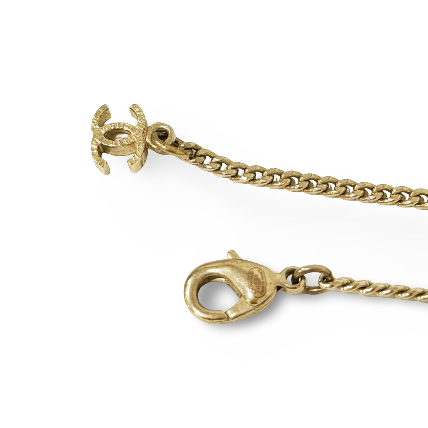 Chanel CC Pearl Logo Necklace - GHW / Pearl