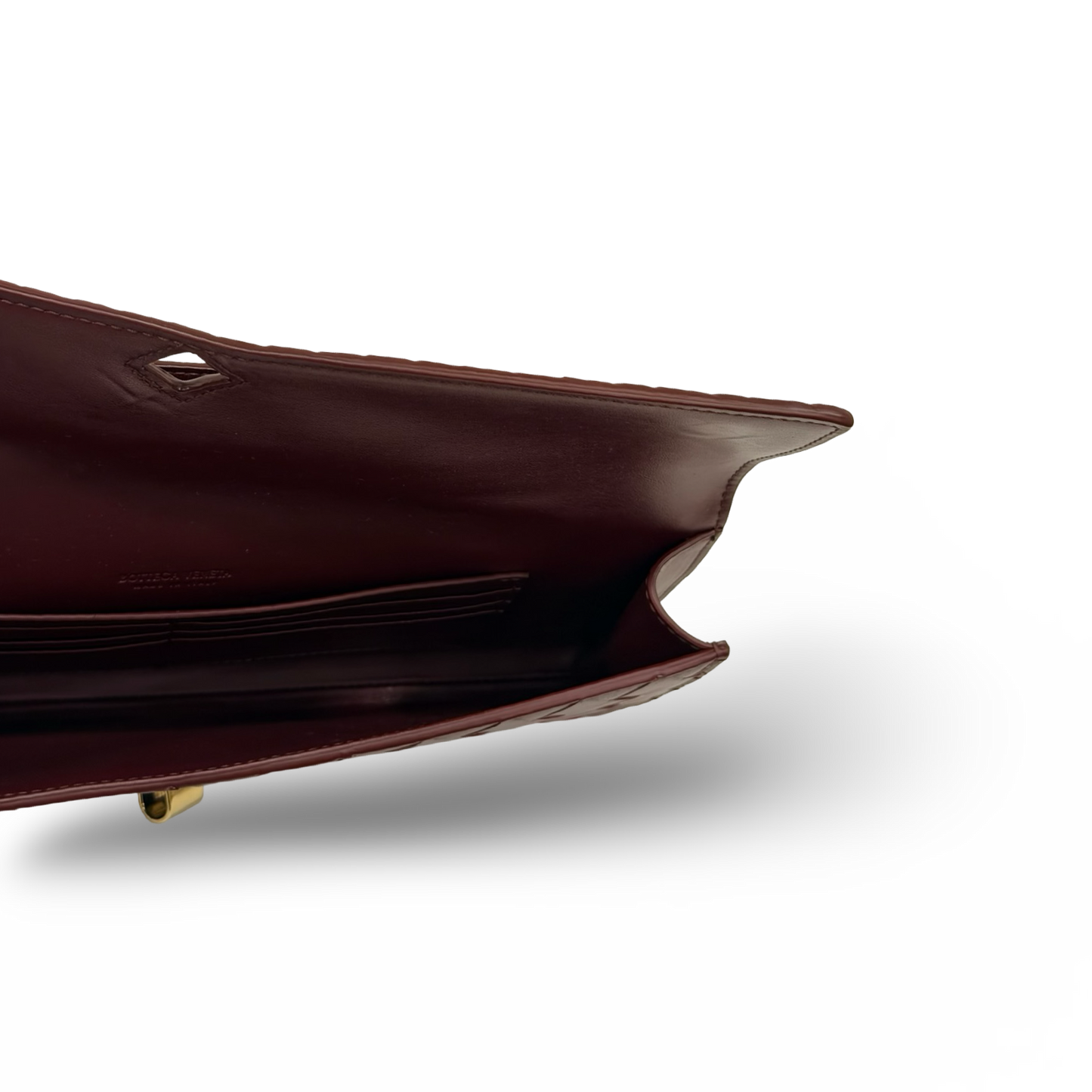 Bottega Veneta Andiamo Clutch - GHW / Burgundy