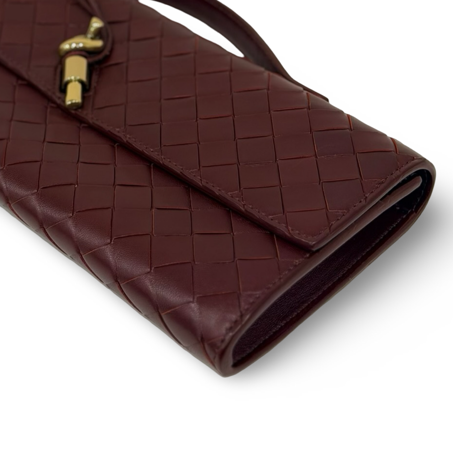 Bottega Veneta Andiamo Clutch - GHW / Burgundy