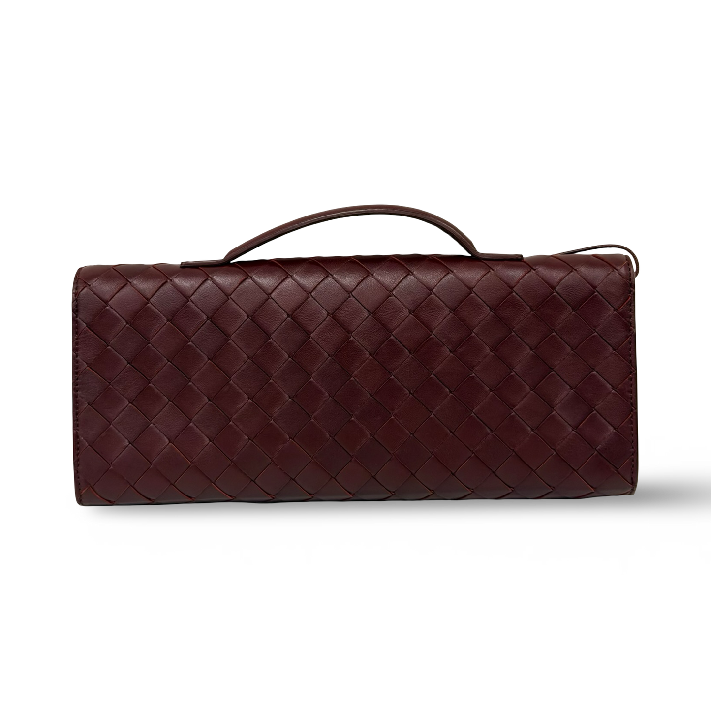 Bottega Veneta Andiamo Clutch - GHW / Burgundy