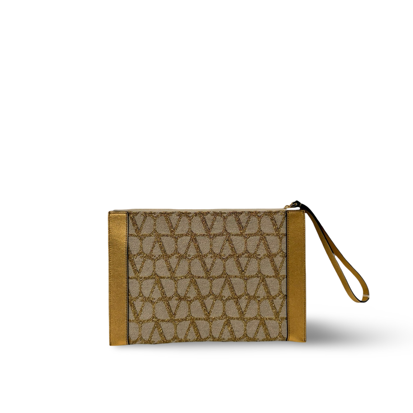 Valentino Logo Clutch - GHW / Gold