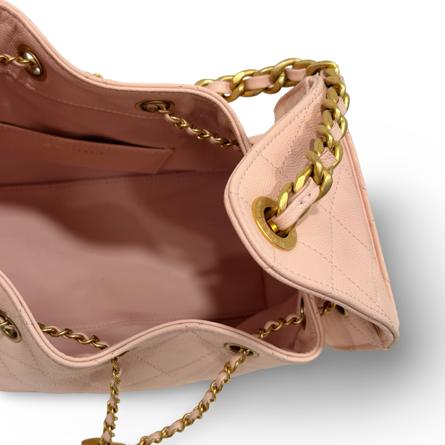 Chanel Quilted Caviar Small 25 Bag - GHW / Pink