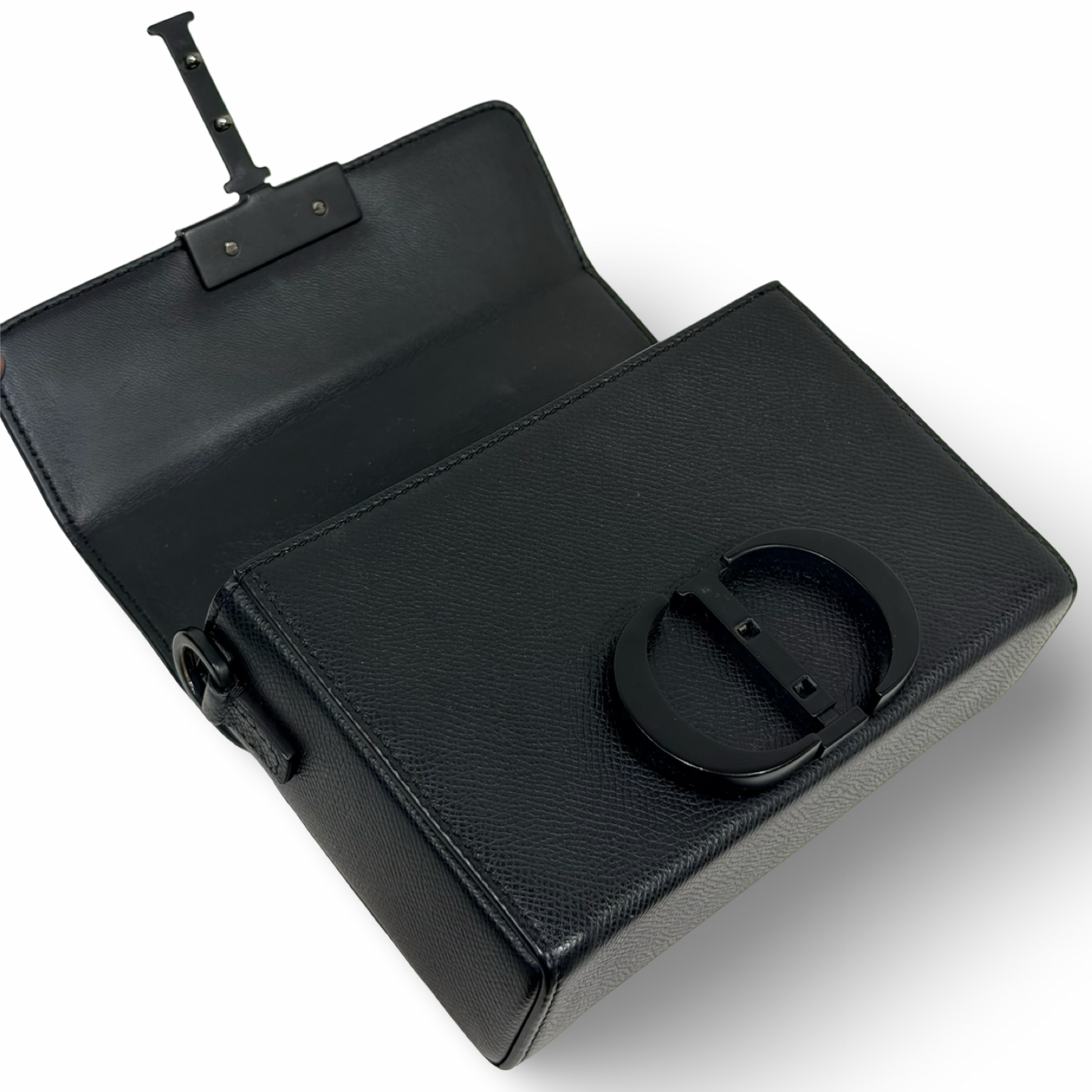 Dior Calfskin Ultra Matte 30 Montaigne Box Shoulder Bag - Black Metal / Black