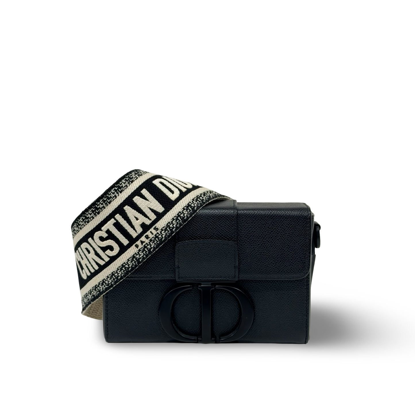 Dior Calfskin Ultra Matte 30 Montaigne Box Shoulder Bag - Black Metal / Black