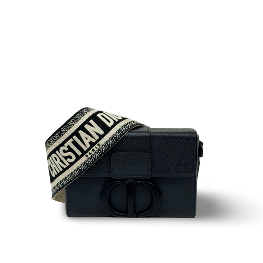 Dior Calfskin Ultra Matte 30 Montaigne Box Shoulder Bag - Black Metal / Black