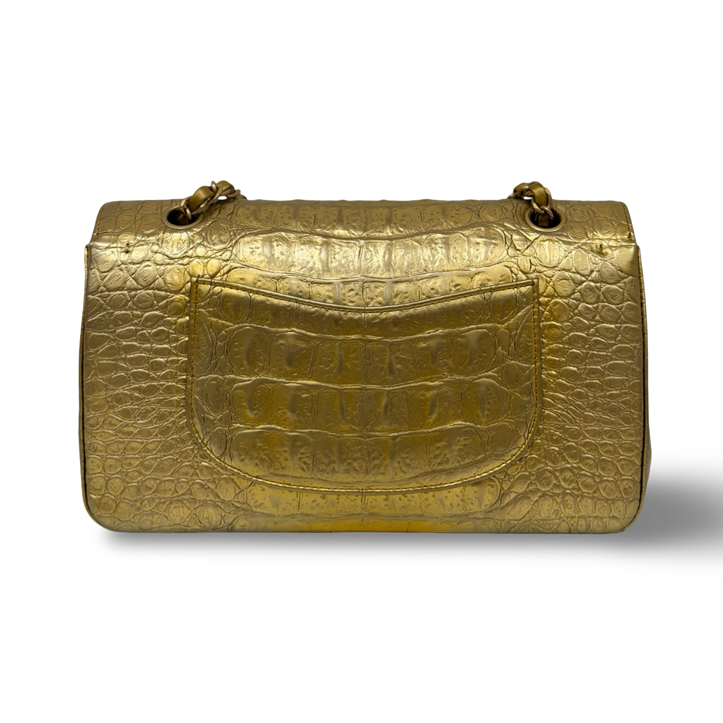 Chanel Crocodile Embossed Double Flap Bag - GHW / Gold
