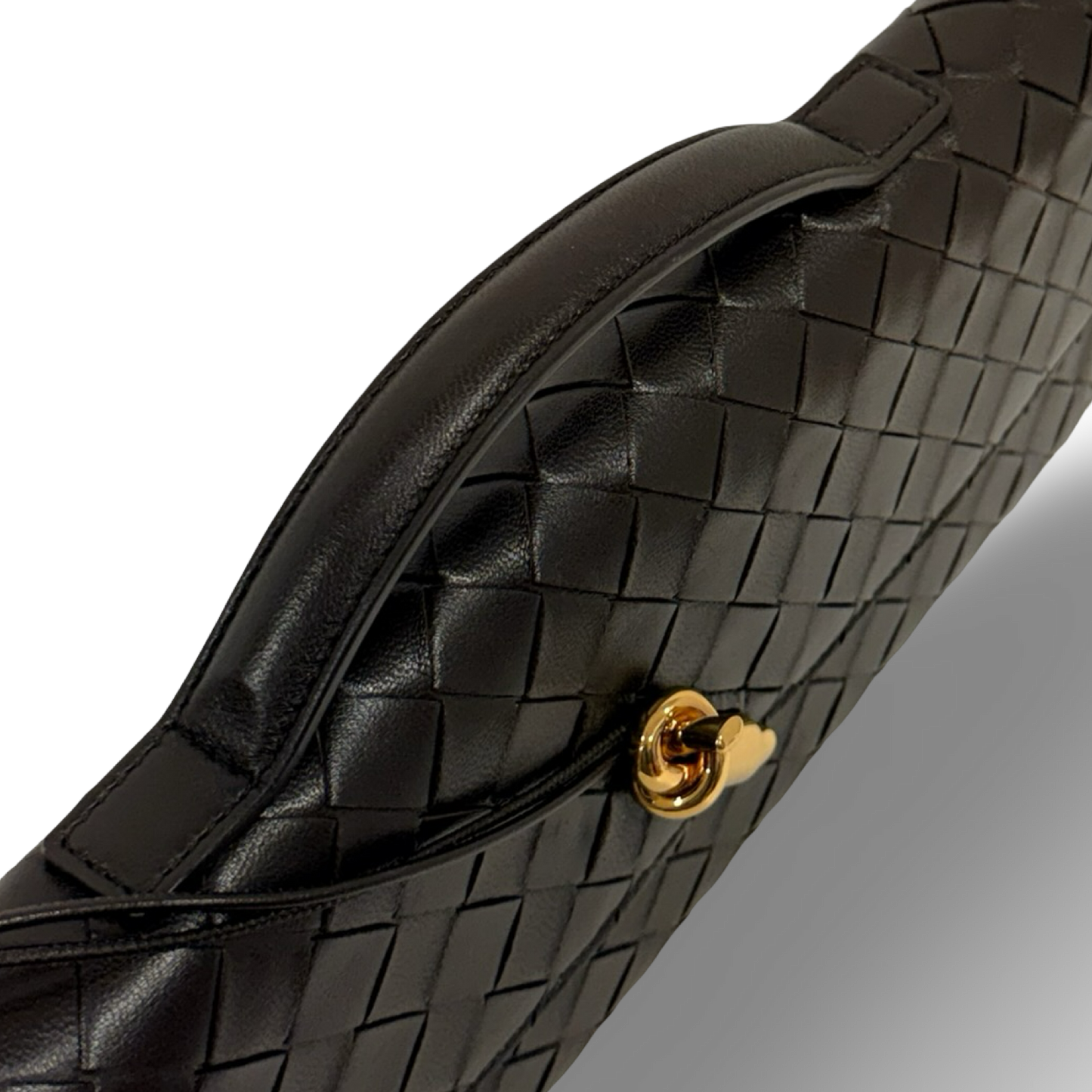 Bottega Veneta Andiamo Clutch - GHW / Chocolate