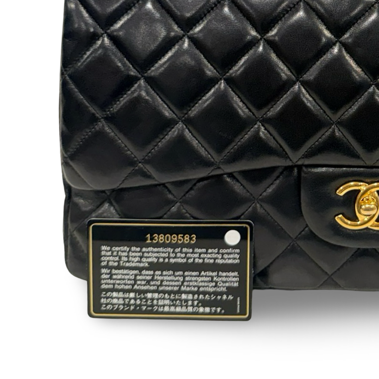 Chanel Quileted Lambskin Maxi Single Flap - GHW / Black