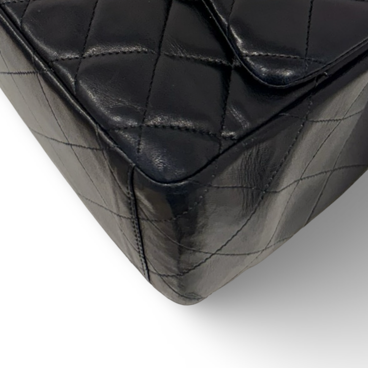 Chanel Quileted Lambskin Maxi Single Flap - GHW / Black