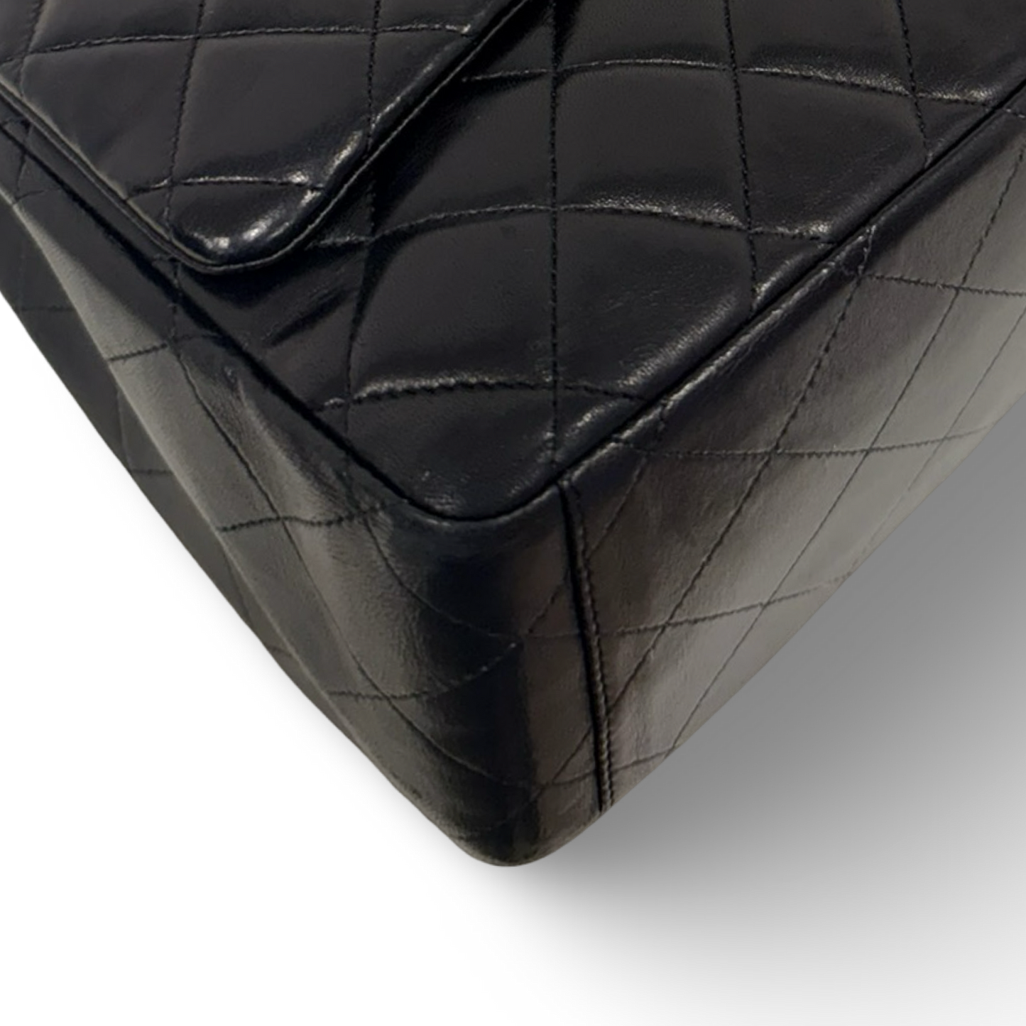 Chanel Quileted Lambskin Maxi Single Flap - GHW / Black