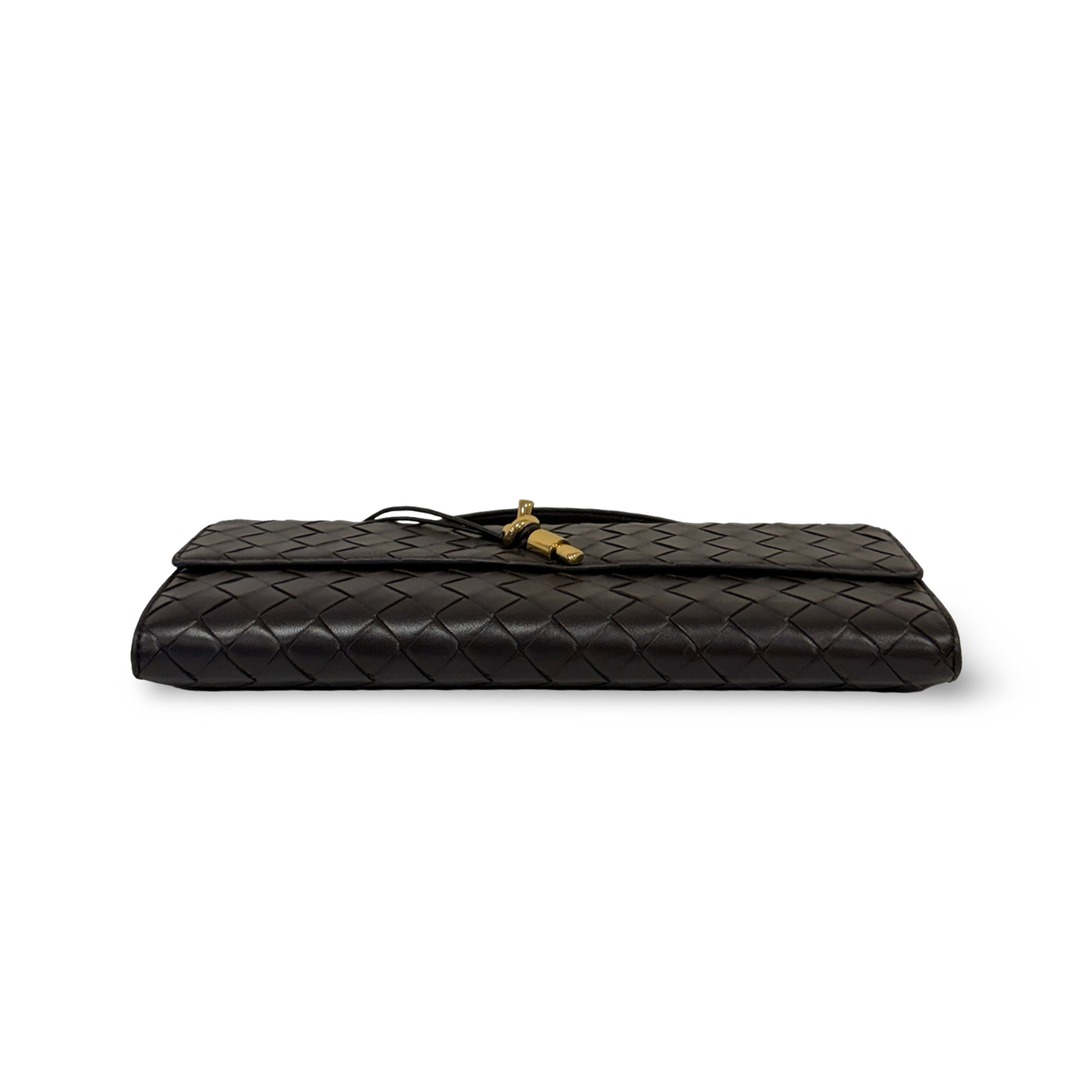 Bottega Veneta Andiamo Clutch - GHW / Chocolate