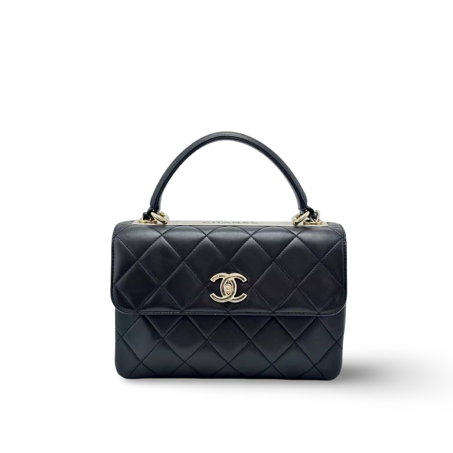 Chanel Quilted Lambskin Small Trendy Bag - GHW / Black