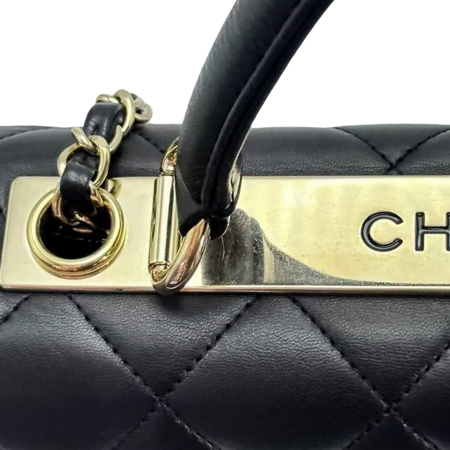 Chanel Quilted Lambskin Small Trendy Bag - GHW / Black
