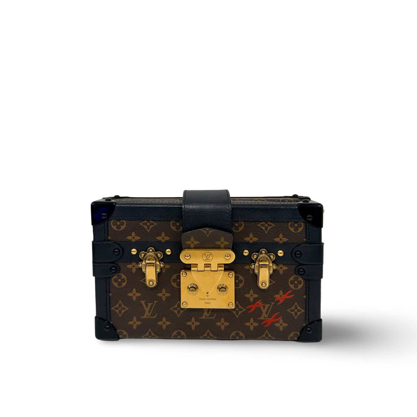 Louis Vuitton Monogram Petite Malle Bag - GHW / Brown