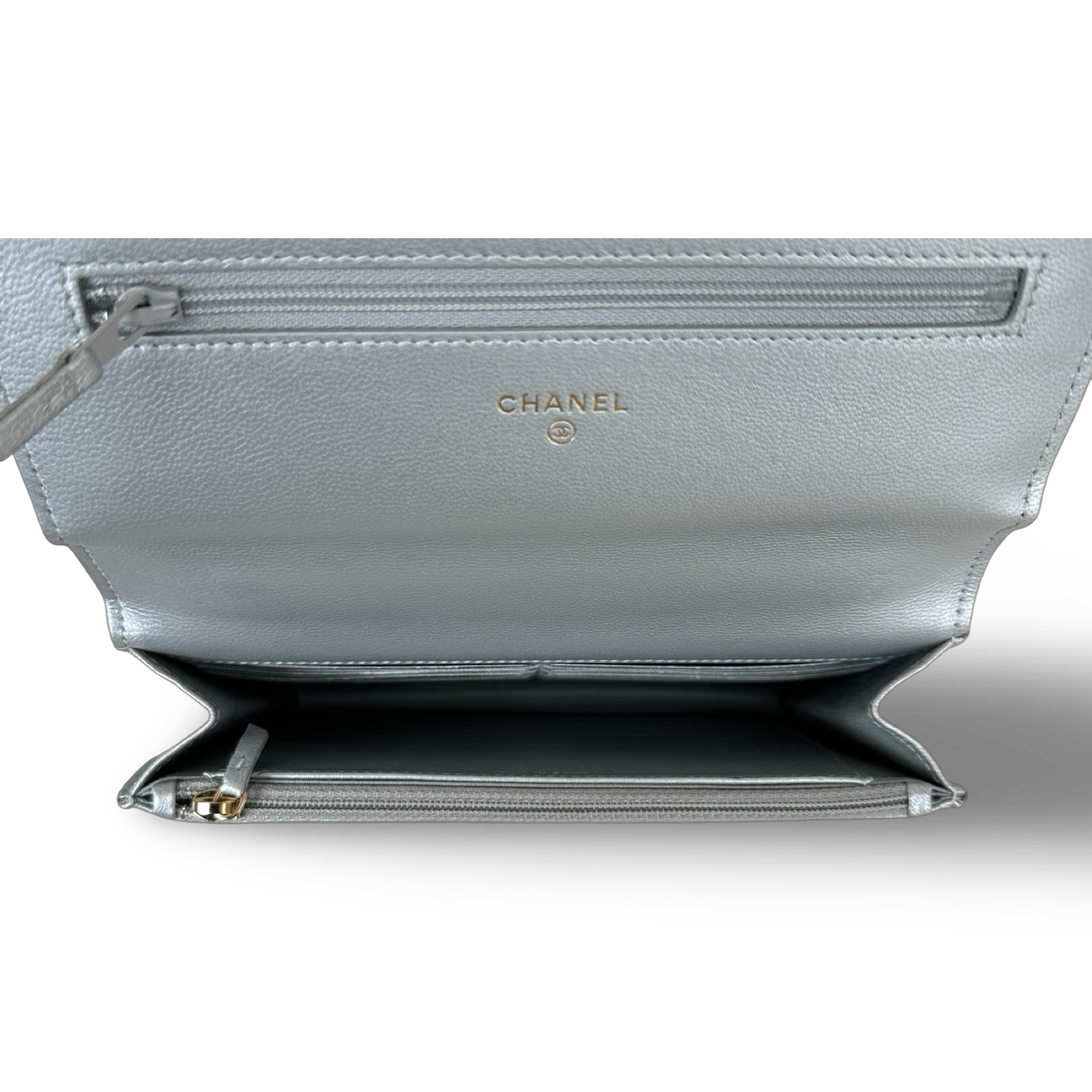 Chanel Quilted Lambskin 19 WOC - Gold and Silver Hardware Silver