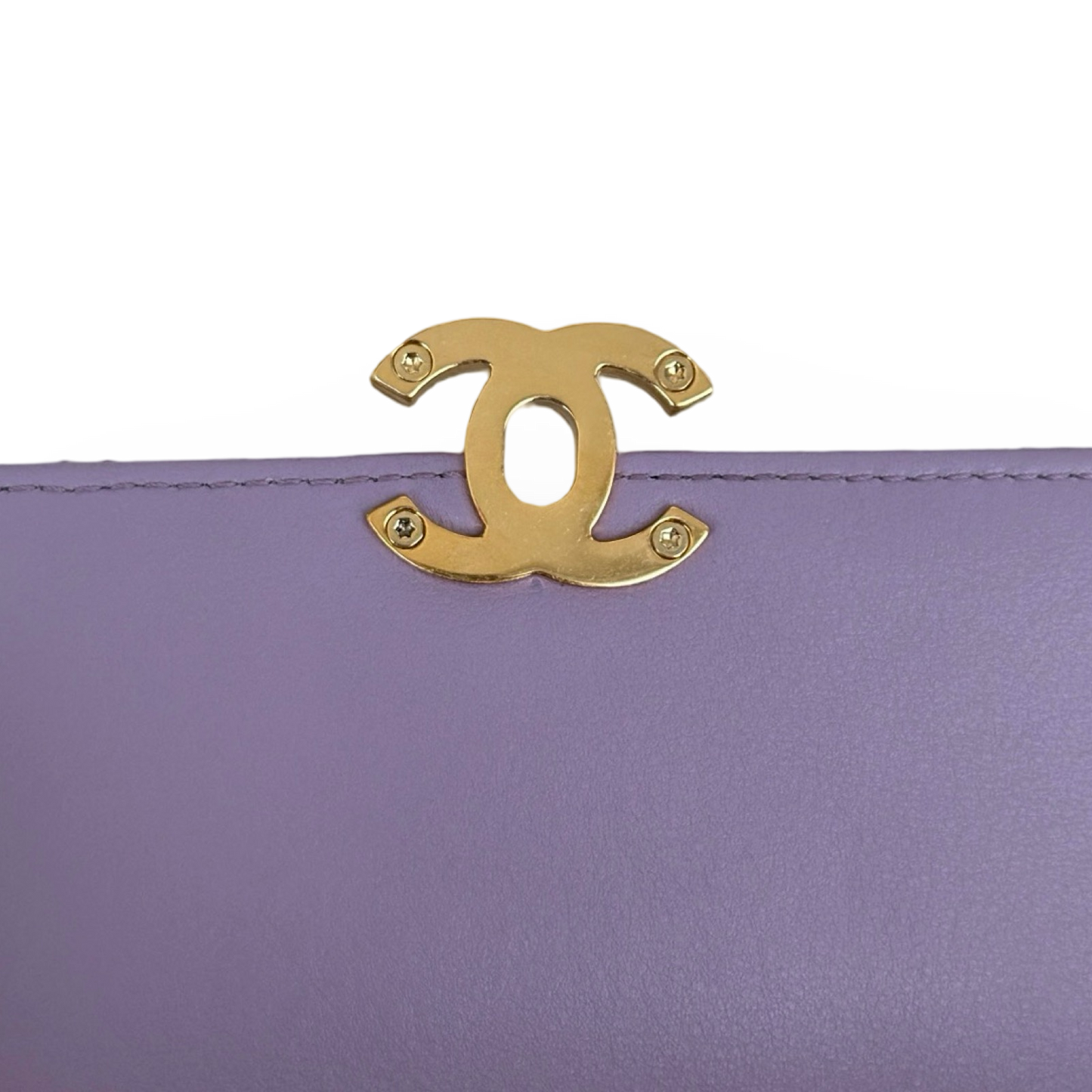 Chanel Classic Lambskin 24A Top handle Small Flap - GHW / Light Purple
