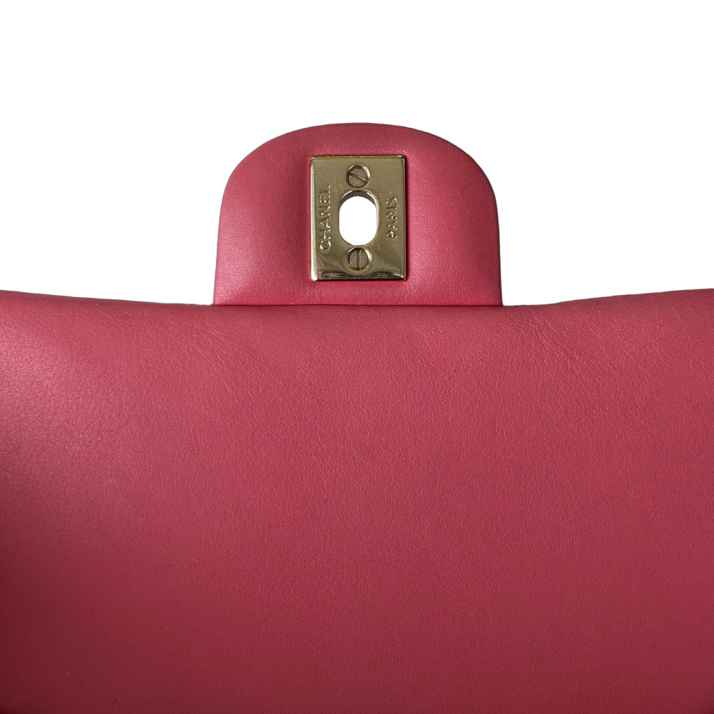 Chanel Classic Patent Rectangular Mini Single Flap - SHW / Peach Pink
