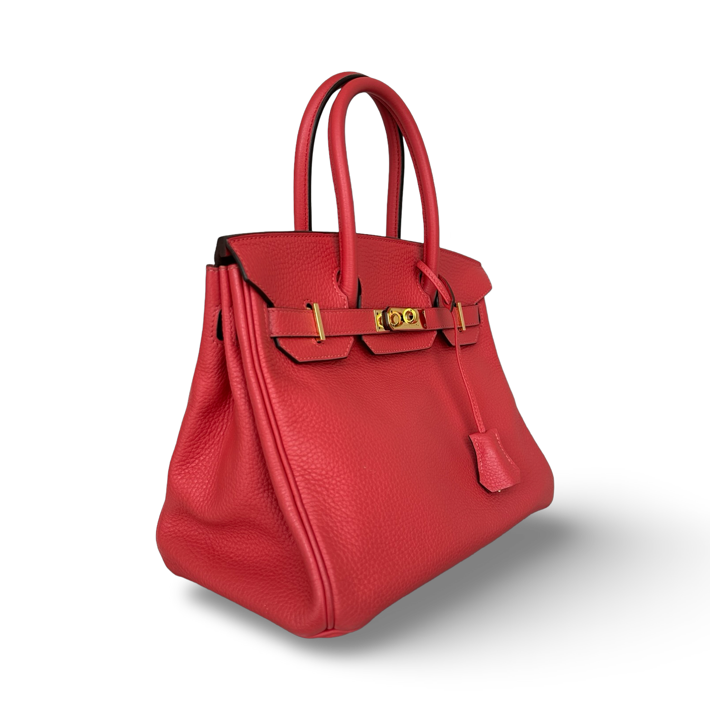 Hermes Togo Birkin 30 - Gold / Red