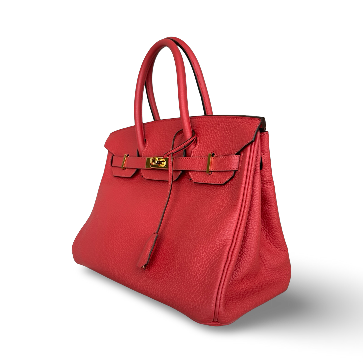 Hermes Togo Birkin 30 - Gold / Red