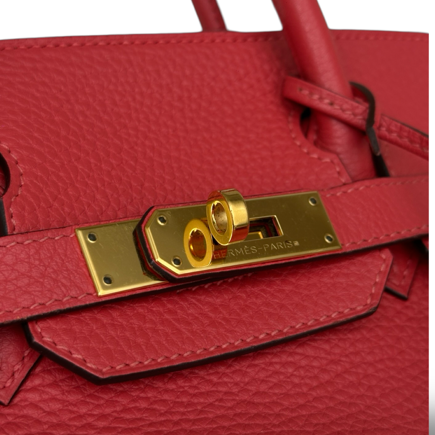 Hermes Togo Birkin 30 - Gold / Red
