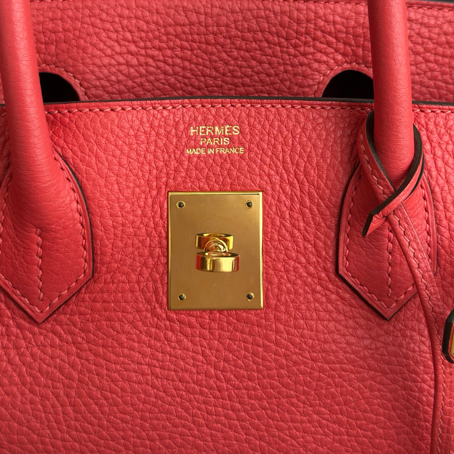 Hermes Togo Birkin 30 - Gold / Red